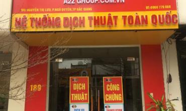Văn phòng dịch thuật tại Lục Nam Bắc Giang