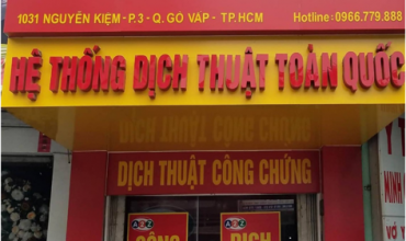 Dịch thuật công chứng huyện Cần Giờ