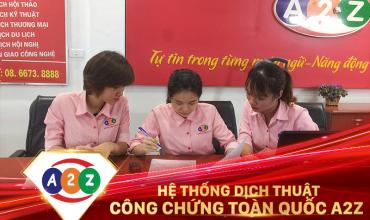 Dịch thuật công chứng thị xã Chí Linh